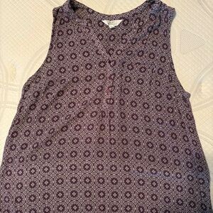 Market & Spruce Purple Boho Printed Sleeveless Blouse – Size 1X